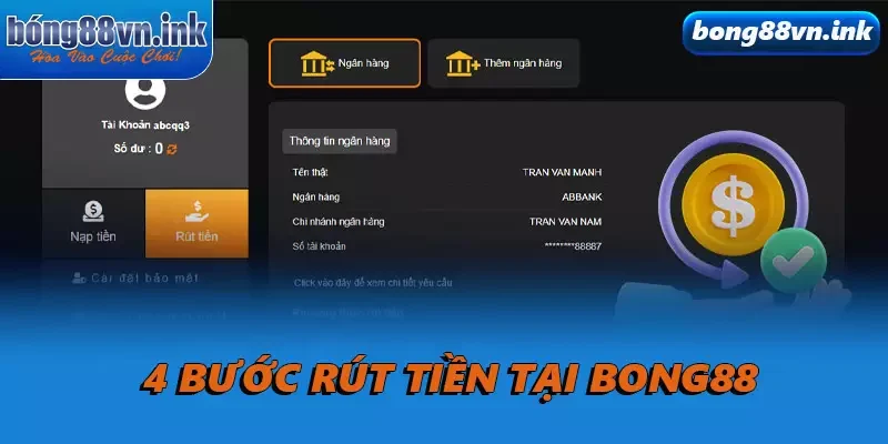 4 bước nhận thanh toán tại Bong88